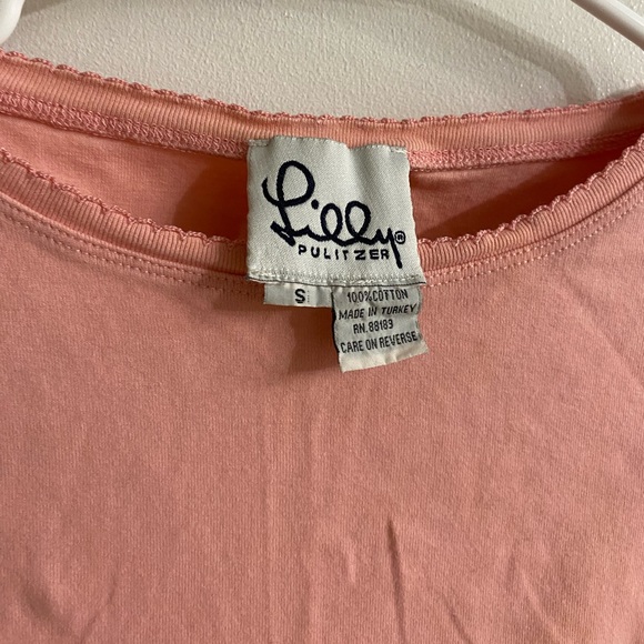 Vintage Lilly Pulitzer pink scalloped tank size small - Picture 4 of 5